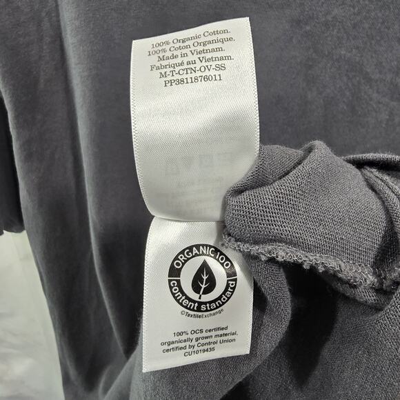 Everlane T Shirt Mens Medium Gray Short Sleeve Crew Organic Cotton Premium - Picture 9 of 10